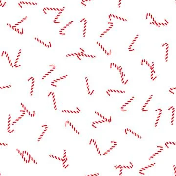 Christmas vector seamless pattern with candy canes and snowflakes. Background Illustrazione stock