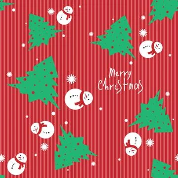 Christmas vector seamless pattern Stock Illustration