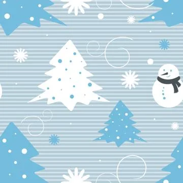 Christmas vector seamless pattern Stock Illustration