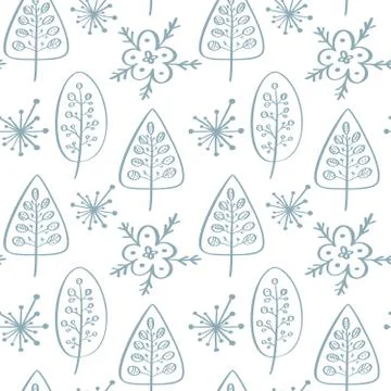 Christmas vector seamless pattern in Scandinavian style. Best for pillow イラスト素材