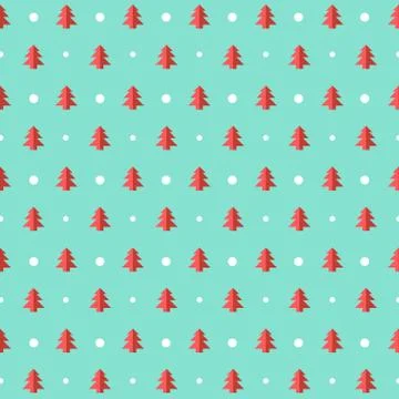Christmas vector seamless pattern with trees and snow. Xmas simple texture. W Illustrazione stock