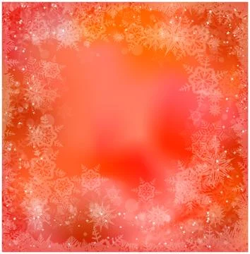 Christmas vector snowflake background for card. Snowfall illustration wallpap Stock Illustration