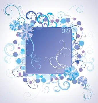 Christmas vector snowflake card Stock Illustration