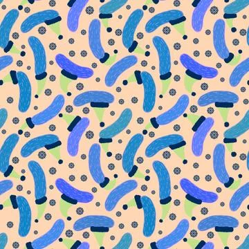 Christmas vegetable seamless cucumber pattern for wrapping paper and fabrics 스톡 일러스트