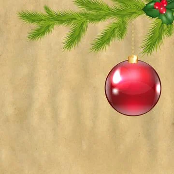 Christmas vintage composition Stock Illustration