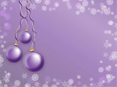 Christmas violet bauble 스톡 일러스트