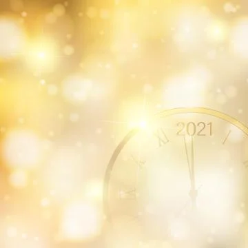 Christmas watch with defocused lights. Vector. Stock Illustration