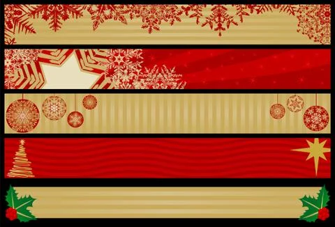 Christmas web banners 库存插图