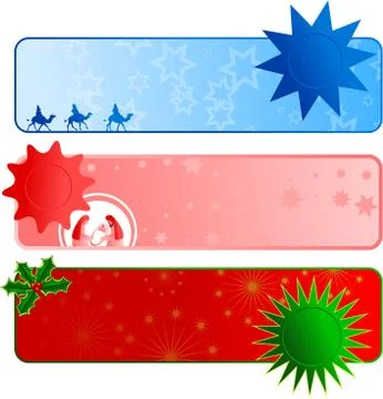 Christmas Web Banners Ilustração Stock