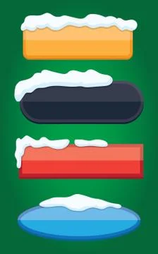 Christmas web buttons set. Illustrazione stock