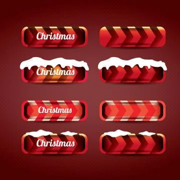 Christmas web buttons set. winter web buttons Illustrazione stock