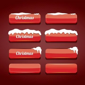 Christmas web buttons set. winter web buttons Illustrazione stock