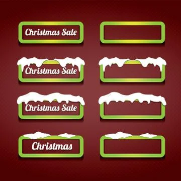 Christmas web buttons set. winter web buttons Illustrazione stock