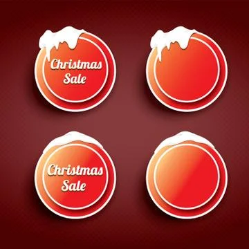 Christmas web buttons set. winter web buttons Illustrazione stock