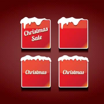 Christmas web buttons set. winter web buttons Illustrazione stock