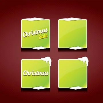 Christmas web buttons set. winter web buttons Illustrazione stock