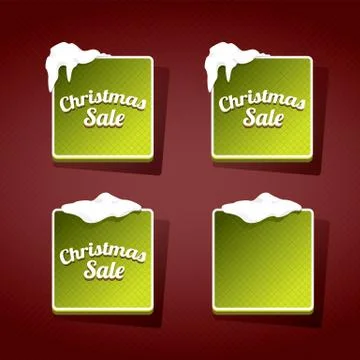 Christmas web buttons set. winter web buttons Illustrazione stock