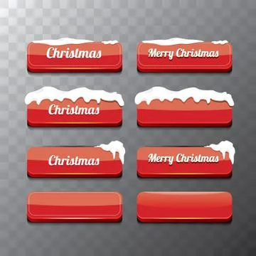 Christmas web buttons set. winter web buttons Illustrazione stock