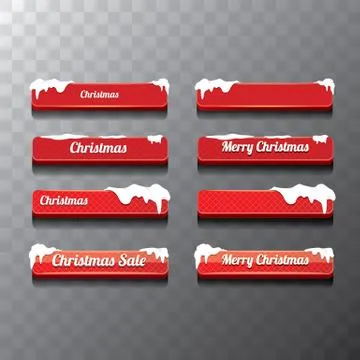 Christmas web buttons set. winter web buttons Illustrazione stock