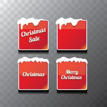 Christmas web buttons set. winter web buttons Illustrazione stock