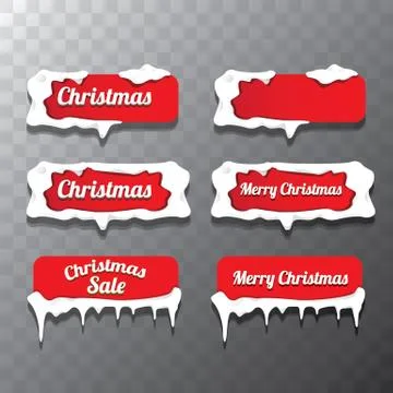 Christmas web buttons set. winter web buttons Illustrazione stock