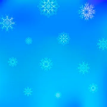 Christmas White Snowflake Pattern on Blue Illustrazione stock