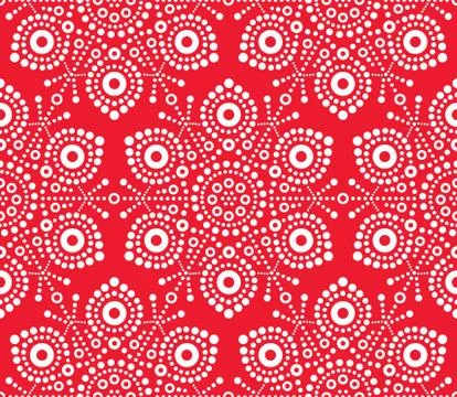 Christmas white snowflake seamless pattern, dot art vector design Stock Illustration