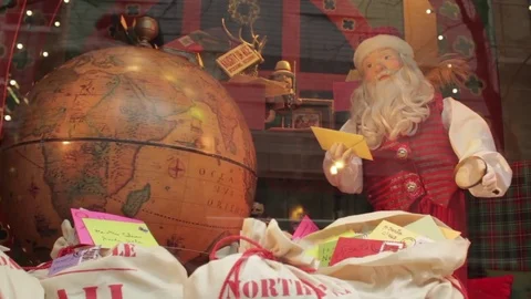 Christmas Window Display 2 Stock Footage 79021308