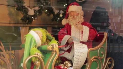 Christmas Window Display 4 Stock Footage 79021352