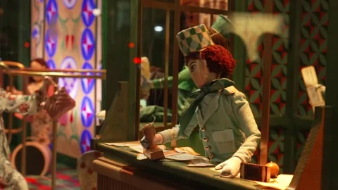 Christmas window display 库存影片 332798348