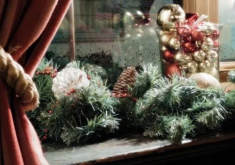 Christmas window Stock Photos