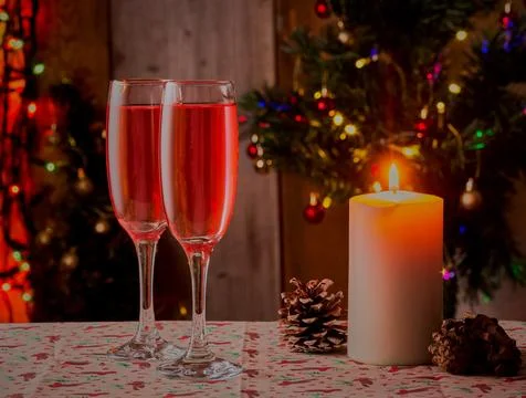 Christmas wine drinks. Stock Photos