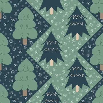 Christmas. Winter background. Winter Forest background. Pine, spruce, christm Stock Illustration