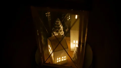 Christmas / winter candlelight lantern 動画素材 122220216