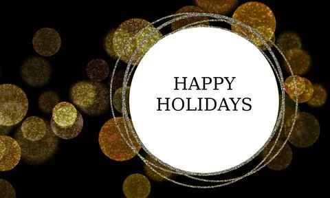 Christmas winter festive background frames with magic blurred lights in yellow Stock Illustration