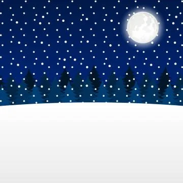 Christmas winter forest Stock Illustration