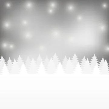 Christmas winter forest Stock Illustration