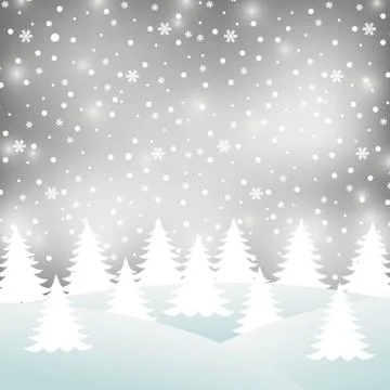 Christmas winter forest Stock Illustration