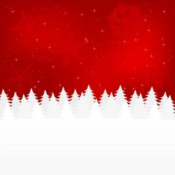 Christmas winter forest Stock Illustration