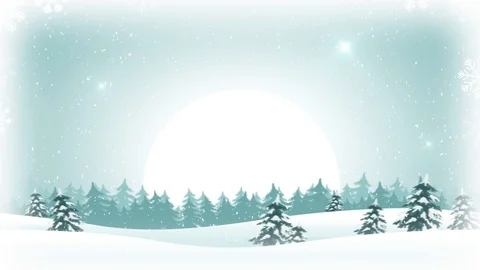 Christmas WInter Landscape Background Loop Stock Footage 92609549