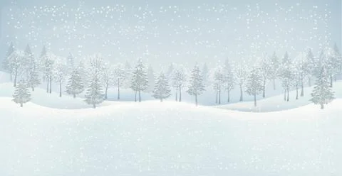 Christmas winter landscape background. vector. Stock Illustration