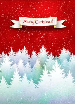 Christmas winter postcard Stock Illustration