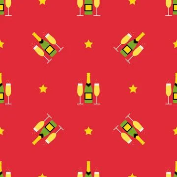 Christmas winter seamless pattern. Stock Illustration