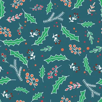 Christmas winter seamless pattern Stockillustratie