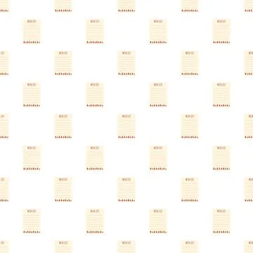 Christmas wish list notes repeating pattern Illustrazione stock