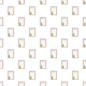 Christmas wish list pattern for holiday stationery design Stock Illustration