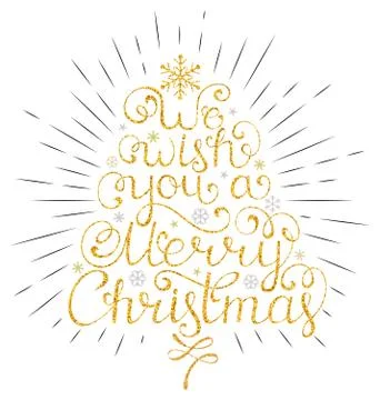 Christmas wish with rays Stock Illustration