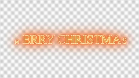 Christmas Wishes Digital Rendering with Transparent Background Stock Footage 252432644
