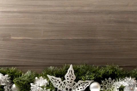 Christmas wood background Stock Photos