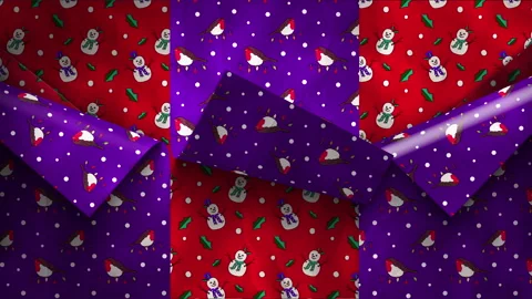 Christmas Wrapping Paper Loop Video stock 294070819